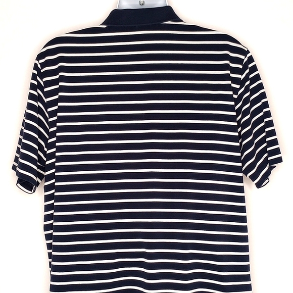 Polo by Ralph Lauren Men's Blue White Striped Short Sleeve Knit Polo XXL - Picture 7 of 9